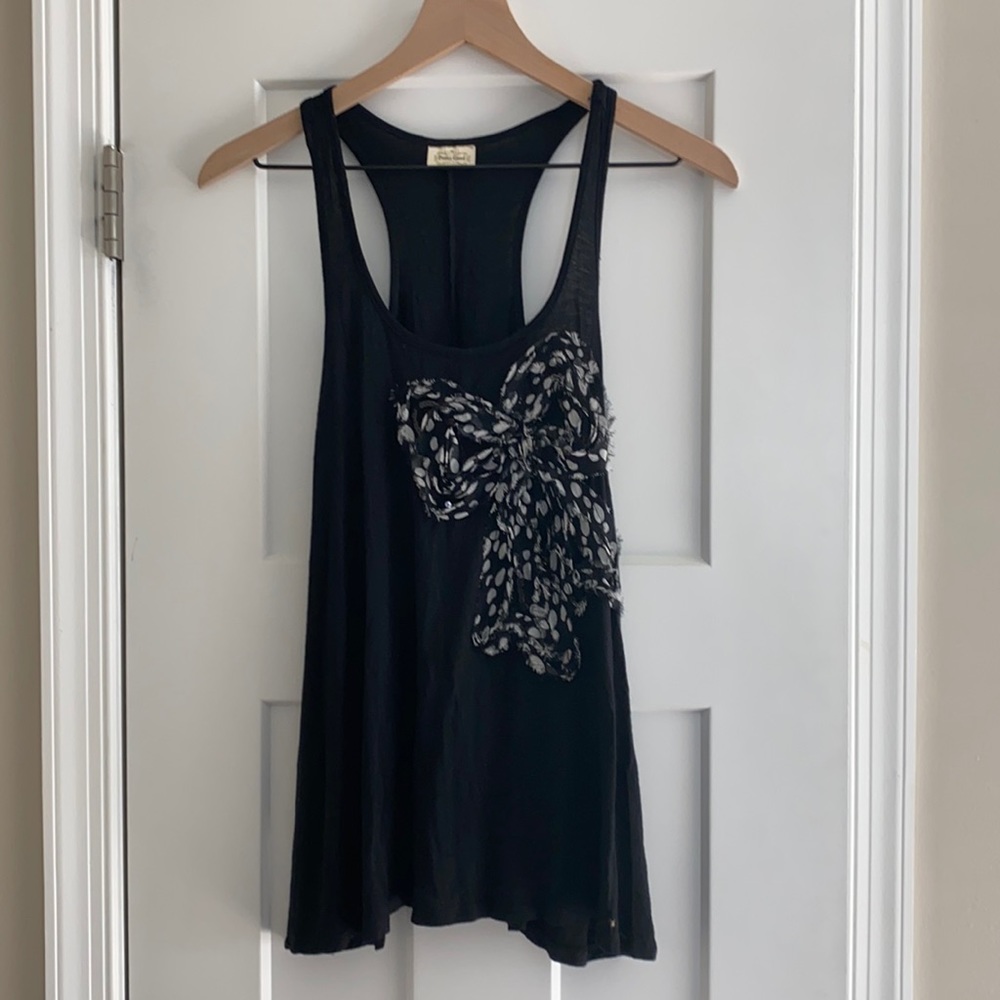 Black and white Bow tank top